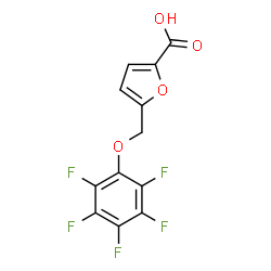 ChemSpider 2D Image | 5-[(Pentafluorophenoxy)methyl]-2-furoic acid | C12H5F5O4