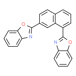 ChemSpider 2D Image | 2,2'-(1,7-Naphthalenediyl)bis(1,3-benzoxazole) | C24H14N2O2
