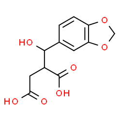 ChemSpider 2D Image | 2-[1,3-Benzodioxol-5-yl(hydroxy)methyl]succinic acid | C12H12O7