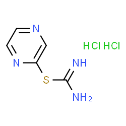 ChemSpider 2D Image | 2-Pyrazinyl carbamimidothioate dihydrochloride | C5H8Cl2N4S