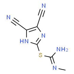 ChemSpider 2D Image | 4,5-Dicyano-1H-imidazol-2-yl N'-methylcarbamimidothioate | C7H6N6S