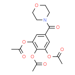 ChemSpider 2D Image | 5-(4-Morpholinylcarbonyl)benzene-1,2,3-triyl triacetate | C17H19NO8