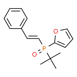 ChemSpider 2D Image | 2-Furyl(2-methyl-2-propanyl)[(E)-2-phenylvinyl]phosphine oxide | C16H19O2P