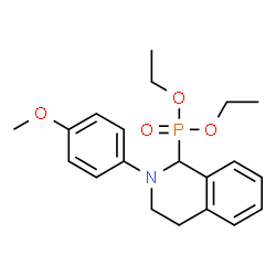 ChemSpider 2D Image | Diethyl [2-(4-methoxyphenyl)-1,2,3,4-tetrahydro-1-isoquinolinyl]phosphonate | C20H26NO4P