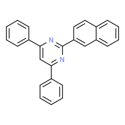ChemSpider 2D Image | 2-(2-Naphthyl)-4,6-diphenylpyrimidine | C26H18N2