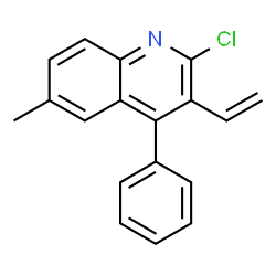 ChemSpider 2D Image | 2-Chloro-6-methyl-4-phenyl-3-vinylquinoline | C18H14ClN