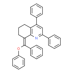 ChemSpider 2D Image | (8E)-8-[Phenoxy(phenyl)methylene]-2,4-diphenyl-5,6,7,8-tetrahydroquinoline | C34H27NO