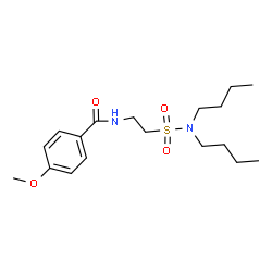 ChemSpider 2D Image | N-[2-(Dibutylsulfamoyl)ethyl]-4-methoxybenzamide | C18H30N2O4S