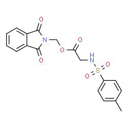ChemSpider 2D Image | (1,3-Dioxo-1,3-dihydro-2H-isoindol-2-yl)methyl N-[(4-methylphenyl)sulfonyl]glycinate | C18H16N2O6S