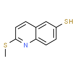 ChemSpider 2D Image | 2-(Methylthio)quinoline-6-thiol | C10H9NS2