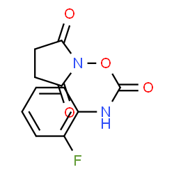 ChemSpider 2D Image | 1-{[(2-Fluorophenyl)carbamoyl]oxy}-2,5-pyrrolidinedione | C11H9FN2O4