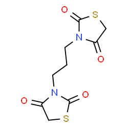 ChemSpider 2D Image | 3,3'-(1,3-Propanediyl)bis(1,3-thiazolidine-2,4-dione) | C9H10N2O4S2
