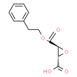 ChemSpider 2D Image | (2S,3S)-3-[(2-Phenylethoxy)carbonyl]-2-oxiranecarboxylic acid | C12H12O5