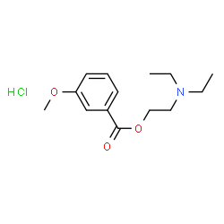 ChemSpider 2D Image | 2-(Diethylamino)ethyl 3-methoxybenzoate hydrochloride (1:1) | C14H22ClNO3