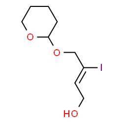 ChemSpider 2D Image | (2Z)-3-Iodo-4-(tetrahydro-2H-pyran-2-yloxy)-2-buten-1-ol | C9H15IO3