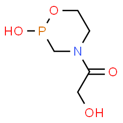 ChemSpider 2D Image | 2-Hydroxy-1-(2-hydroxy-1,4,2-oxazaphosphinan-4-yl)ethanone | C5H10NO4P