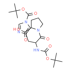ChemSpider 2D Image | N,1-Bis{[(2-methyl-2-propanyl)oxy]carbonyl}histidylproline | C21H32N4O7