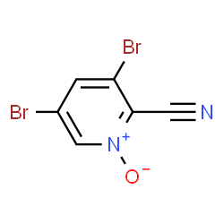 ChemSpider 2D Image | 3,5-Dibromo-2-pyridinecarbonitrile 1-oxide | C6H2Br2N2O