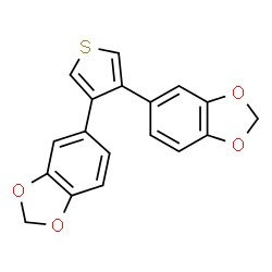ChemSpider 2D Image | 5,5'-(3,4-Thienediyl)bis(1,3-benzodioxole) | C18H12O4S