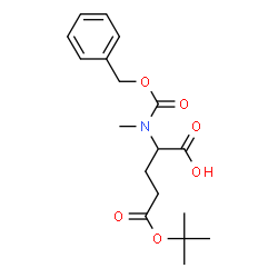 ChemSpider 2D Image | 2-{[(Benzyloxy)carbonyl](methyl)amino}-5-[(2-methyl-2-propanyl)oxy]-5-oxopentanoic acid (non-preferred name) | C18H25NO6