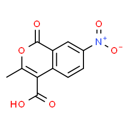 ChemSpider 2D Image | 3-Methyl-7-nitro-1-oxo-1H-isochromene-4-carboxylic acid | C11H7NO6