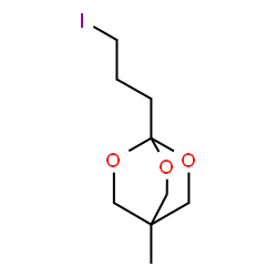 ChemSpider 2D Image | 1-(3-Iodopropyl)-4-methyl-2,6,7-trioxabicyclo[2.2.2]octane | C9H15IO3