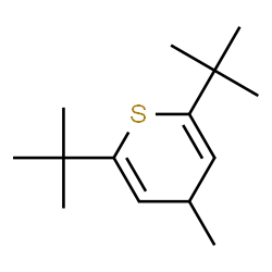 ChemSpider 2D Image | 4-Methyl-2,6-bis(2-methyl-2-propanyl)-4H-thiopyran | C14H24S