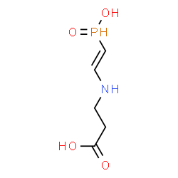 ChemSpider 2D Image | N-{(E)-2-[Hydroxy(oxido)phosphoranyl]vinyl}-beta-alanine | C5H10NO4P