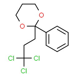 ChemSpider 2D Image | 2-Phenyl-2-(3,3,3-trichloropropyl)-1,3-dioxane | C13H15Cl3O2