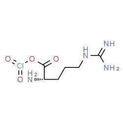 ChemSpider 2D Image | (2S)-2-Amino-5-carbamimidamidopentanoyl chlorate | C6H13ClN4O4