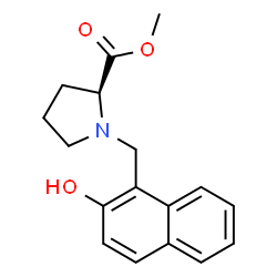 ChemSpider 2D Image | Methyl 1-[(2-hydroxy-1-naphthyl)methyl]-L-prolinate | C17H19NO3