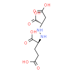 ChemSpider 2D Image | (2S)-2-{2-[(1S)-1,2-Dicarboxyethyl]hydrazino}pentanedioic acid | C9H14N2O8
