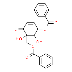 ChemSpider 2D Image | [5-(Benzoyloxy)-1,6-dihydroxy-2-oxo-3-cyclohexen-1-yl]methyl benzoate | C21H18O7