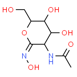 ChemSpider 2D Image | N-[(2E)-4,5-Dihydroxy-2-(hydroxyimino)-6-(hydroxymethyl)tetrahydro-2H-pyran-3-yl]acetamide (non-preferred name) | C8H14N2O6