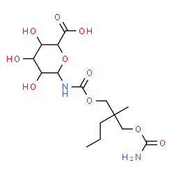 ChemSpider 2D Image | N-[({2-[(Carbamoyloxy)methyl]-2-methylpentyl}oxy)carbonyl]hexopyranuronosylamine | C15H26N2O10