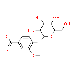 ChemSpider 2D Image | 4-(Hexopyranosyloxy)-3-methoxybenzoic acid | C14H18O9