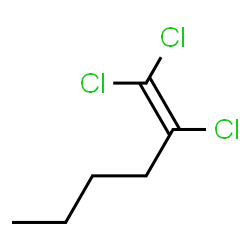 ChemSpider 2D Image | 1,1,2-Trichloro-1-hexene | C6H9Cl3