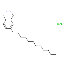 ChemSpider 2D Image | 1-(5-Dodecyl-2-methylphenyl)methanamine hydrochloride (1:1) | C20H36ClN