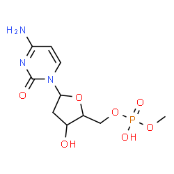 ChemSpider 2D Image | 4-Amino-1-{2-deoxy-5-O-[hydroxy(methoxy)phosphoryl]pentofuranosyl}-2(1H)-pyrimidinone | C10H16N3O7P