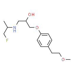 ChemSpider 2D Image | 1-[(1-Fluoro-2-propanyl)amino]-3-[4-(2-methoxyethyl)phenoxy]-2-propanol | C15H24FNO3