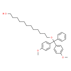 ChemSpider 2D Image | 12-[Bis(4-methoxyphenyl)(phenyl)methoxy]-1-dodecanol | C33H44O4