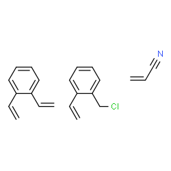 ChemSpider 2D Image | 1-(chloromethyl)-2-vinyl-benzene;1,2-divinylbenzene;prop-2-enenitrile | C22H22ClN