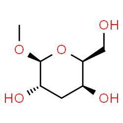 ChemSpider 2D Image | Methyl 3-deoxy-beta-L-xylo-hexopyranoside | C7H14O5