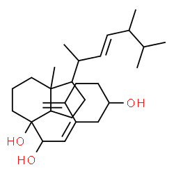 ChemSpider 2D Image | (5Z,22E)-9,10-Secoergosta-5,10,22-triene-3,7,8-triol | C28H46O3