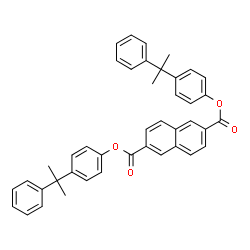 ChemSpider 2D Image | Bis[4-(2-phenyl-2-propanyl)phenyl] 2,6-naphthalenedicarboxylate | C42H36O4