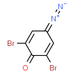 ChemSpider 2D Image | 2,6-Dibromo-4-diazo-2,5-cyclohexadien-1-one | C6H2Br2N2O