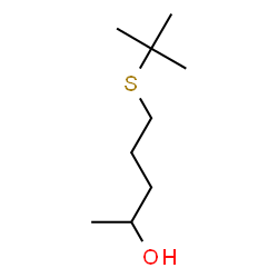 ChemSpider 2D Image | 5-[(2-Methyl-2-propanyl)sulfanyl]-2-pentanol | C9H20OS