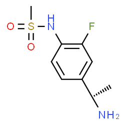 ChemSpider 2D Image | N-{4-[(1R)-1-Aminoethyl]-2-fluorophenyl}methanesulfonamide | C9H13FN2O2S
