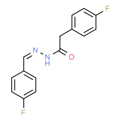 ChemSpider 2D Image | 2-(4-Fluorophenyl)-N'-[(Z)-(4-fluorophenyl)methylene]acetohydrazide | C15H12F2N2O