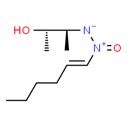 ChemSpider 2D Image | 2-[(1E)-1-Hexen-1-yl]-1-[(2S,3S)-3-hydroxy-2-butanyl]-2-oxodiazan-2-ium-1-ide | C10H20N2O2